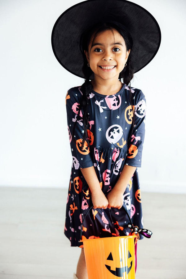 sweet-tooth-3-4-sleeve-pocket-twirl-dress Mila & Rose - Sophia's StyleTwirl Pocket Dress 3/4-1